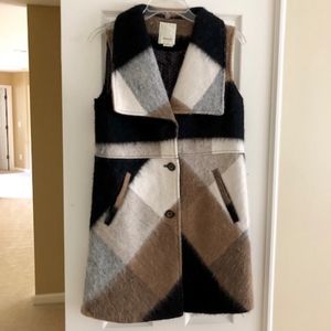 Anthropologie Elevenses Buffalo Plaid Vest Small